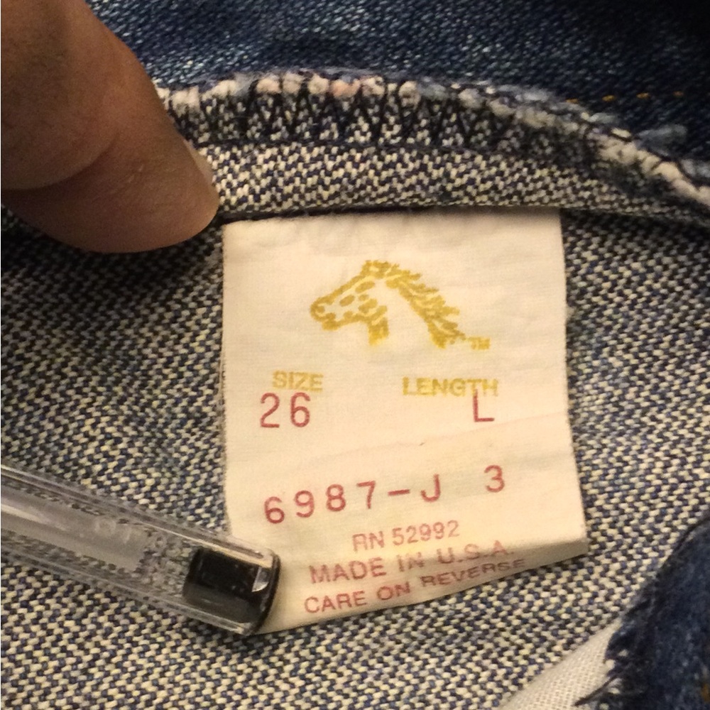 Vintage Jordache Jeans Unhemmed Long 24x33 Straight Horsehead Made USA 80s - Picture 3 of 13